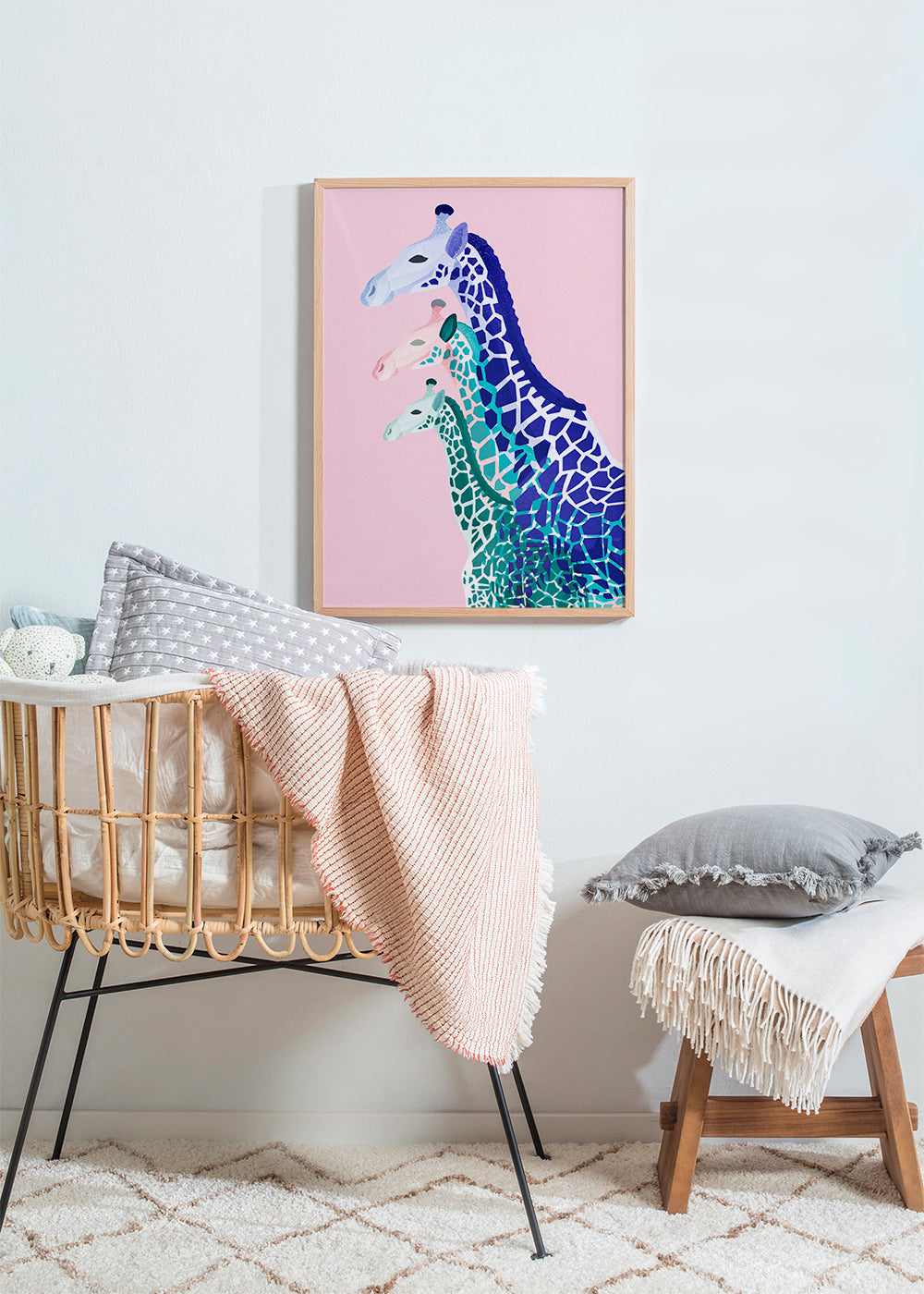 Giraffes in pink