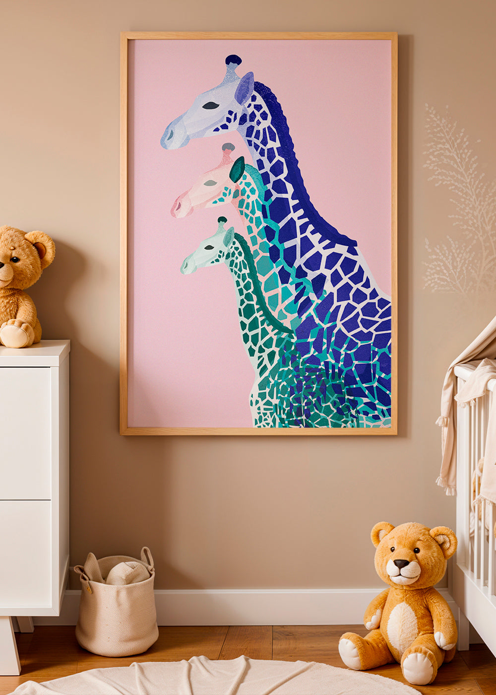Giraffes in pink