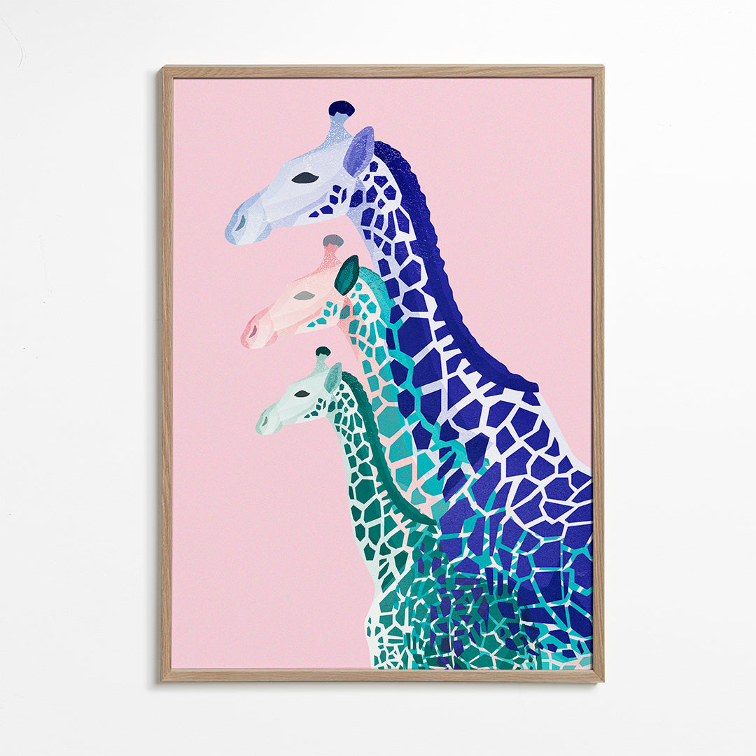 Giraffes in pink