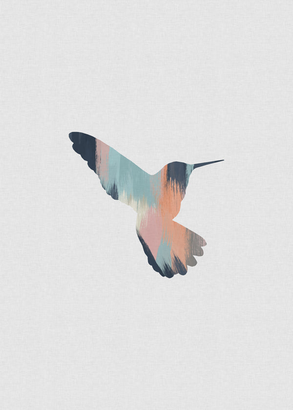 Pastel hummingbird I