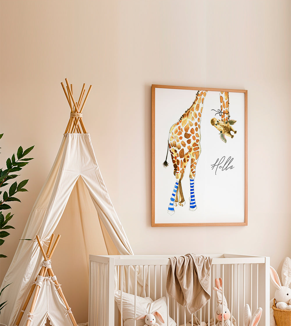 Giraffe with socks
