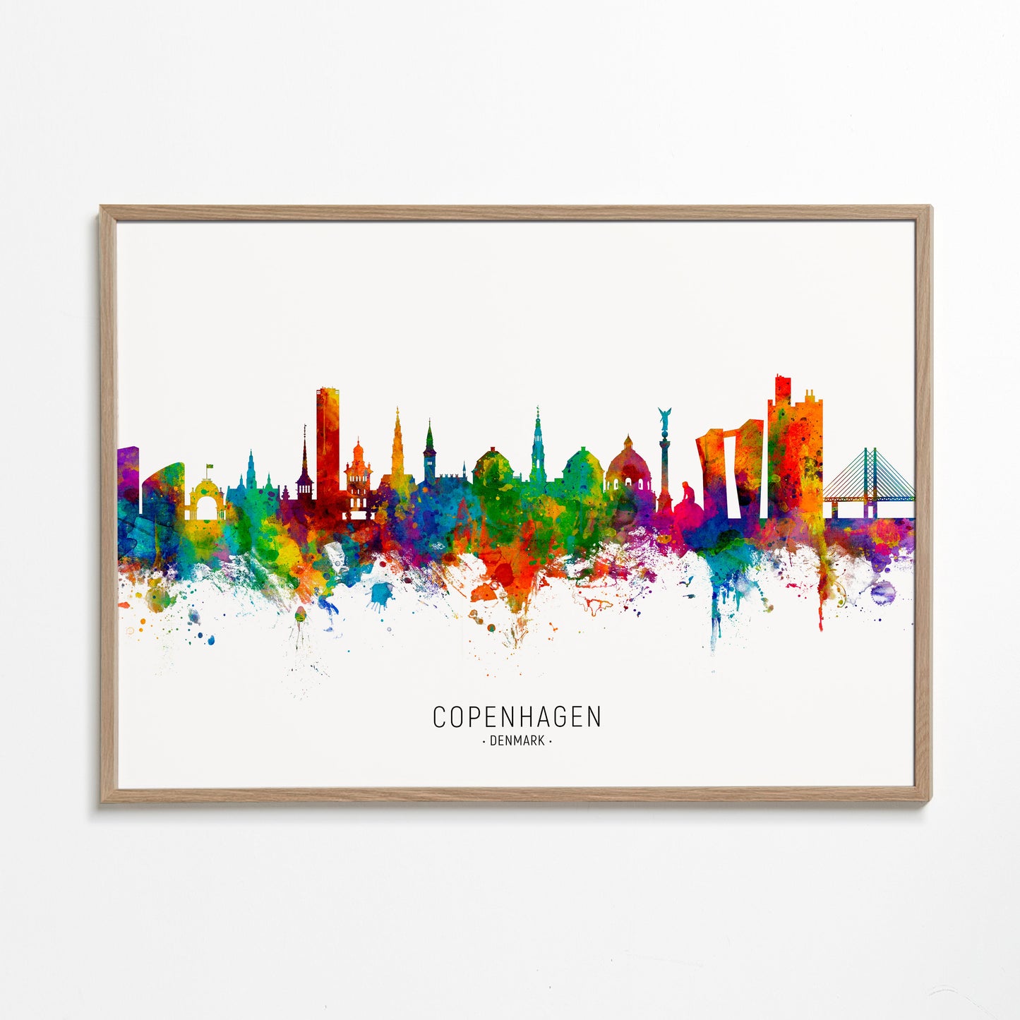 Copenhagen skyline multicolour