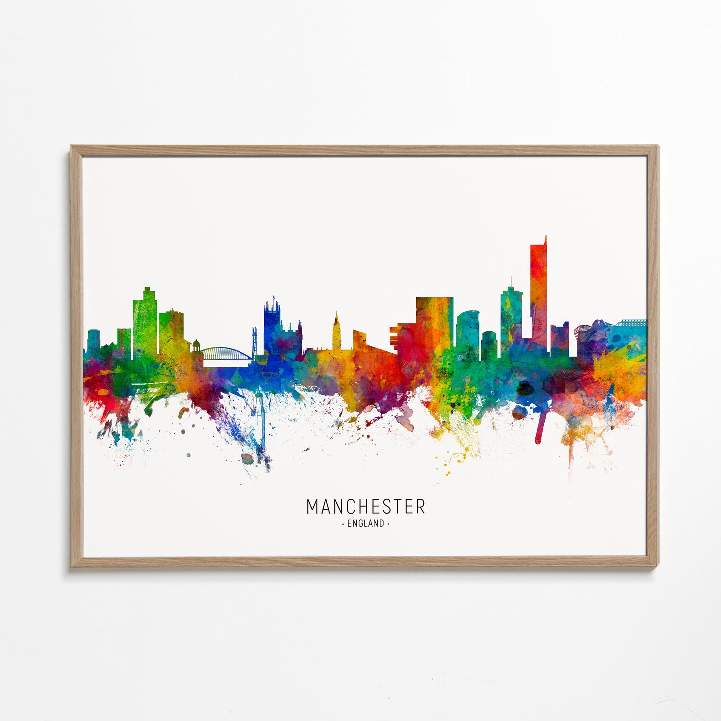 Manchester skyline multicolour