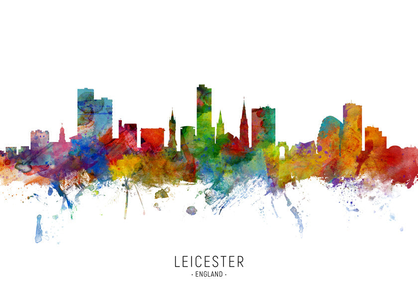 Leicester skyline multicolour