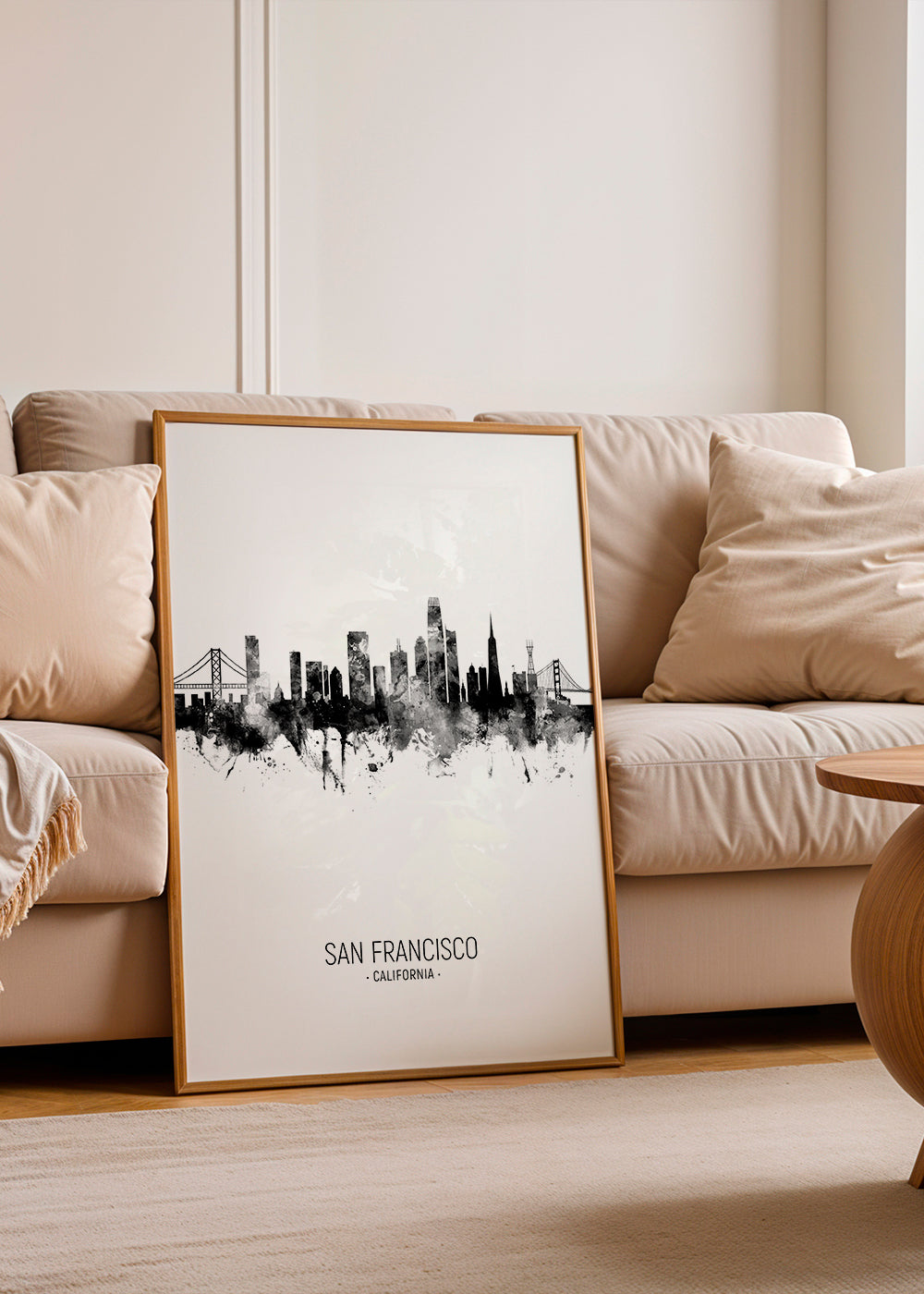 San Francisco skyline black and white