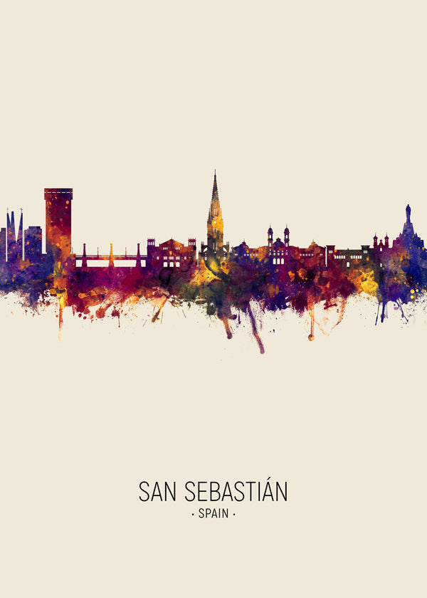 San Sebastián skyline beige