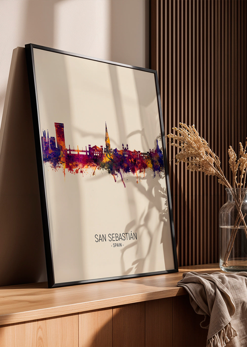 San Sebastián skyline beige