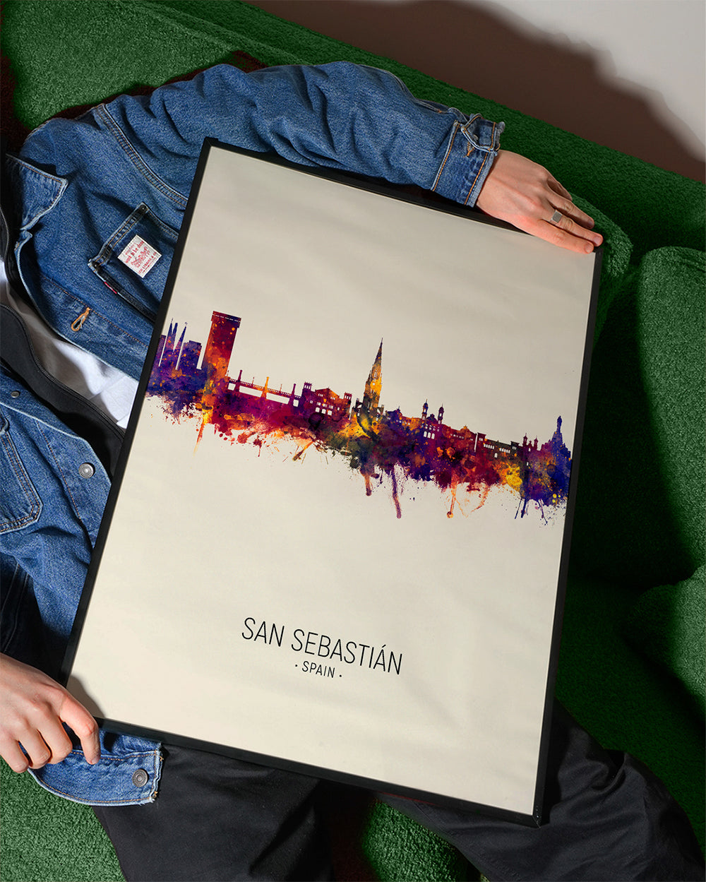 San Sebastián skyline beige