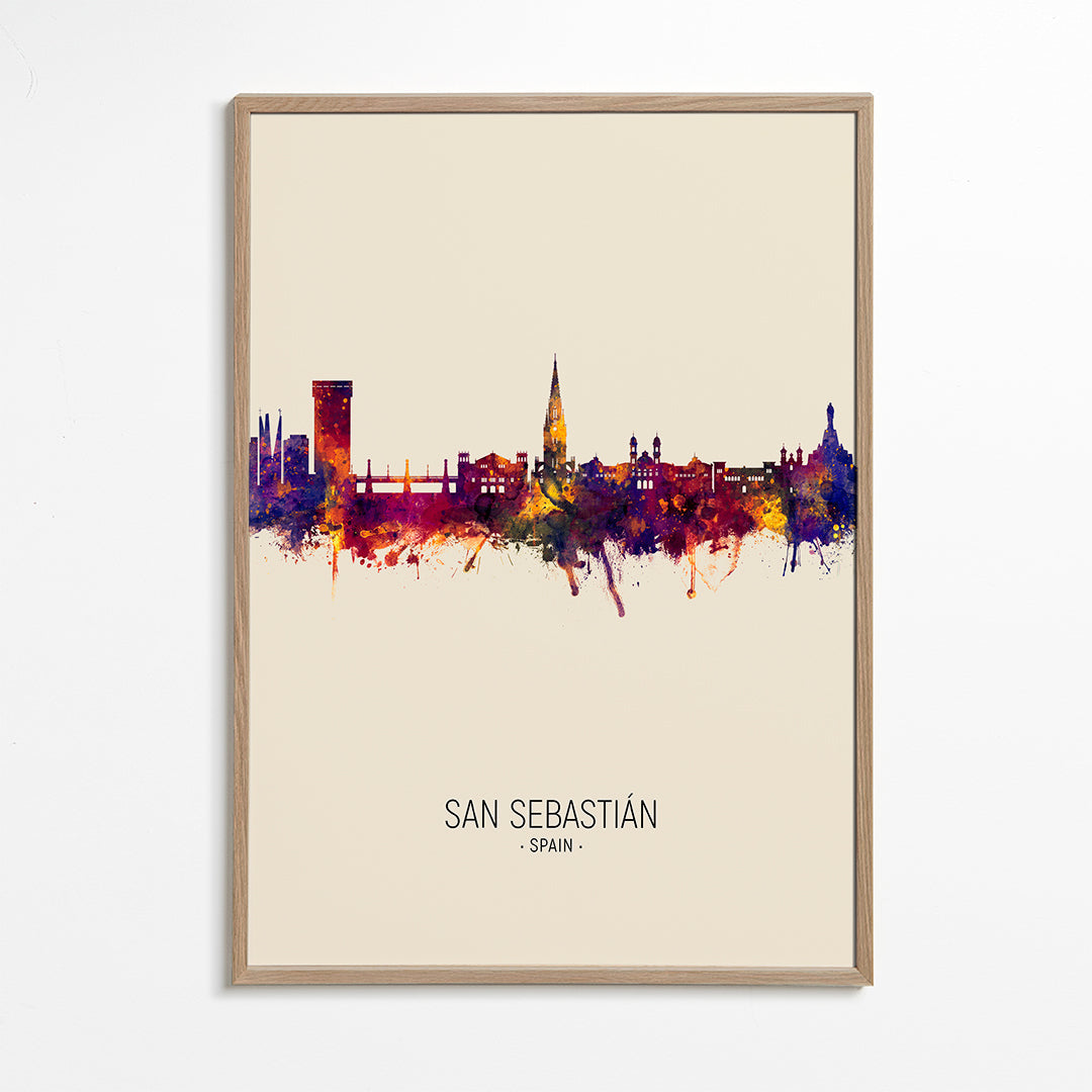 San Sebastián skyline beige