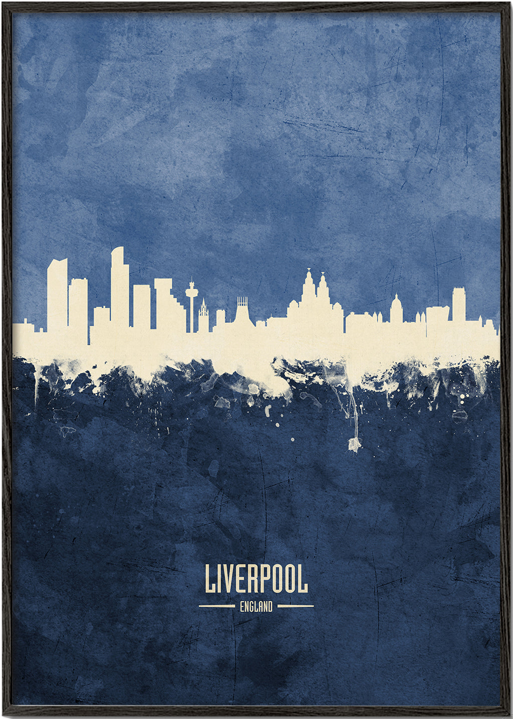 Liverpool skyline blue