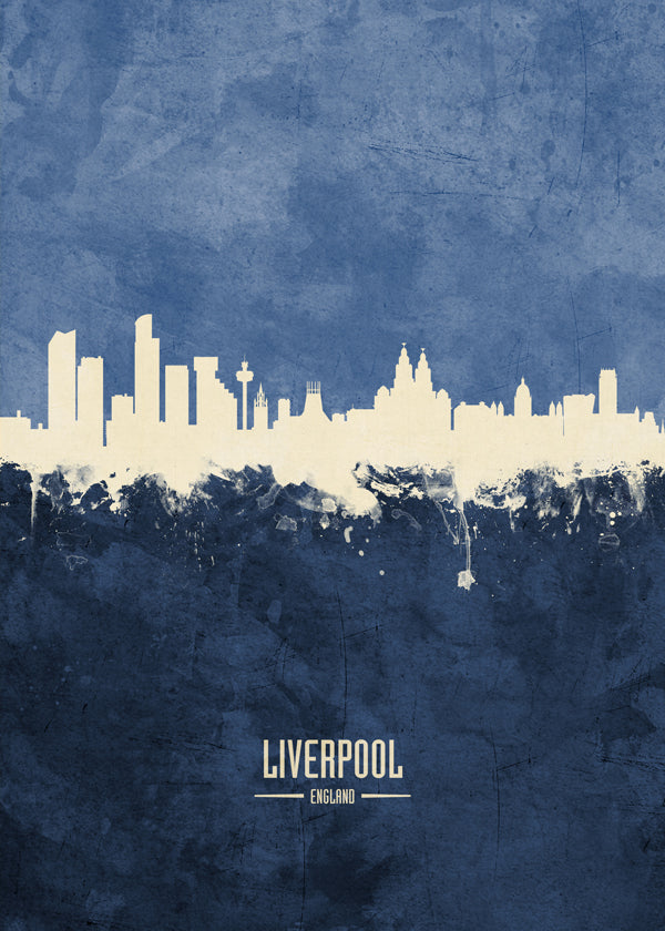 Liverpool skyline blue