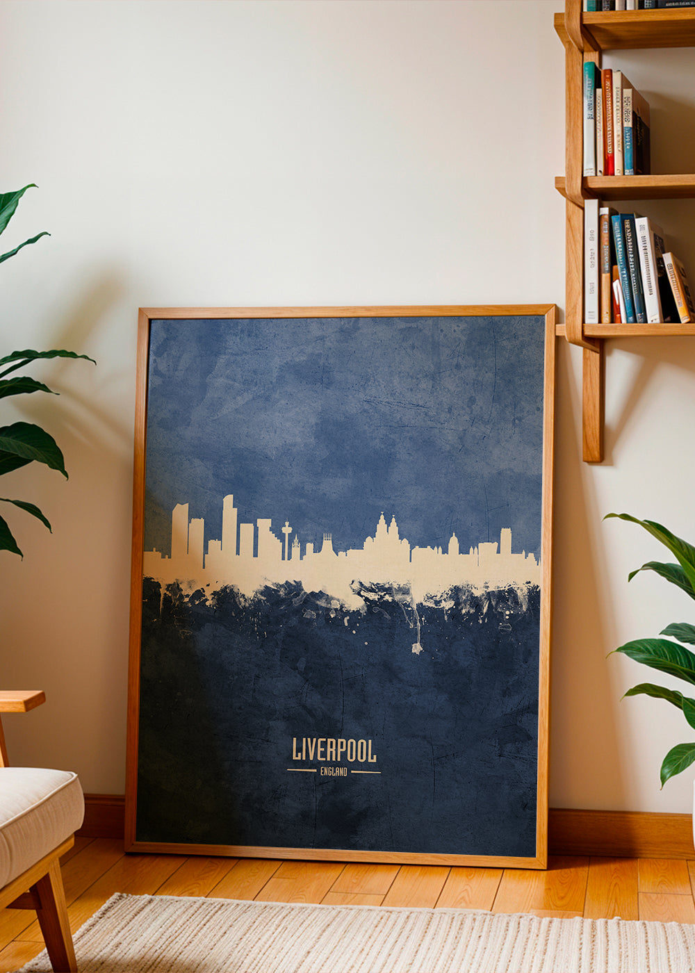 Liverpool skyline blue