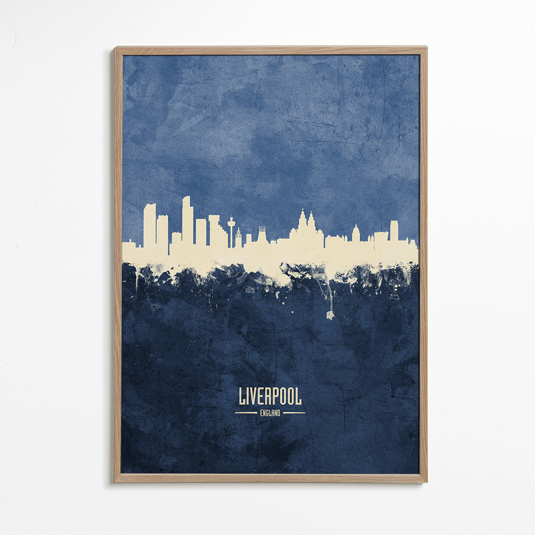Liverpool skyline blue