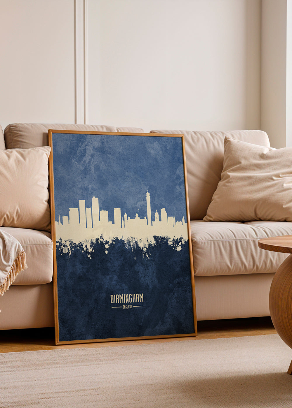 Birmingham skyline blue