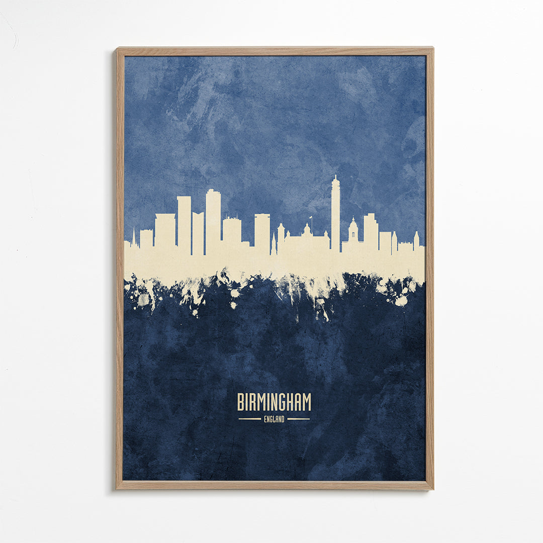 Birmingham skyline blue