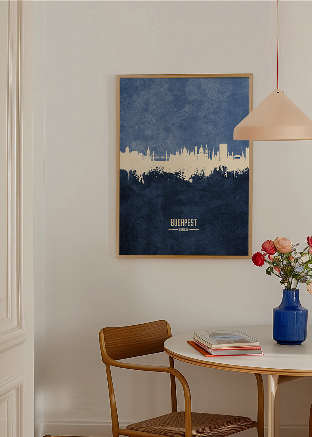 Budapest skyline blue