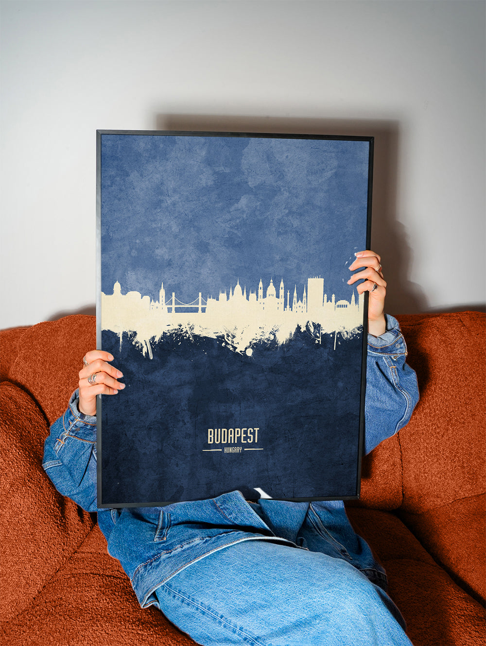 Budapest skyline blue