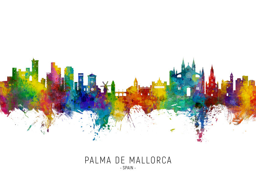 Palma de Mallorca Skyline multicolour