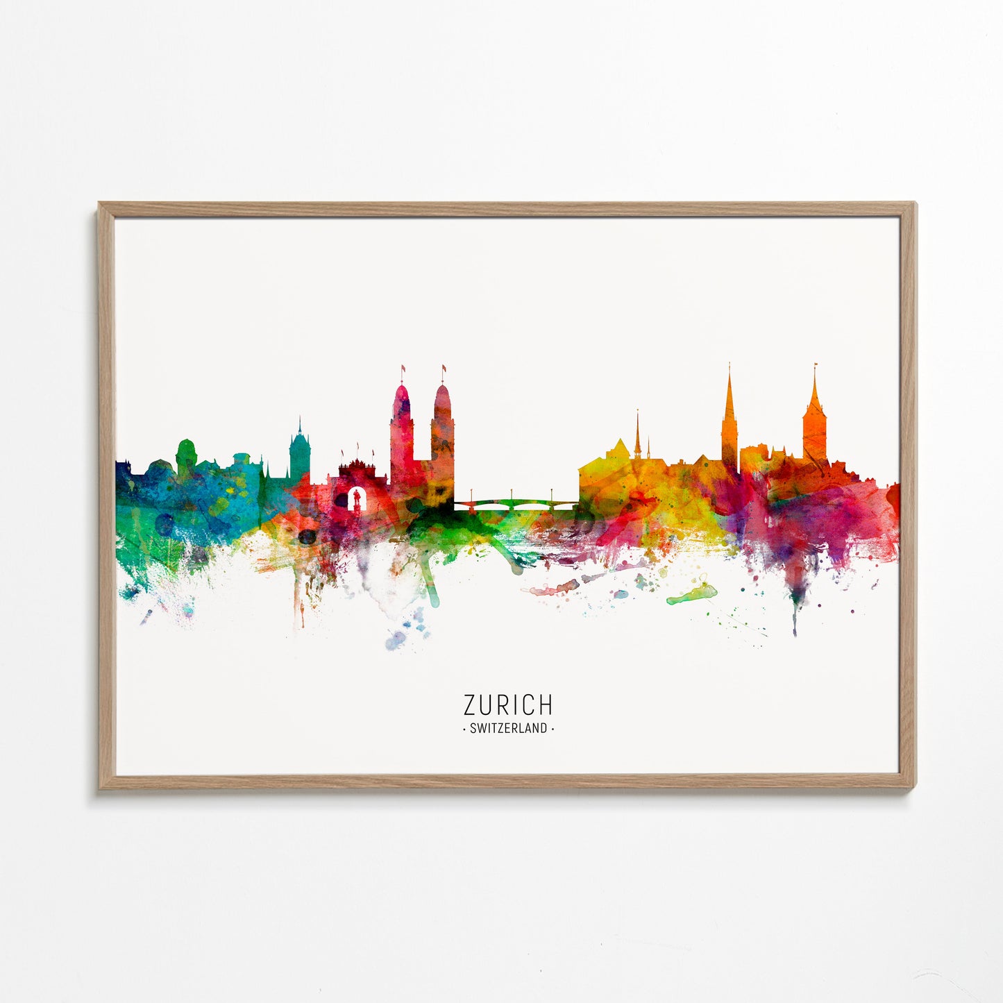 Zurich Skyline multicolour
