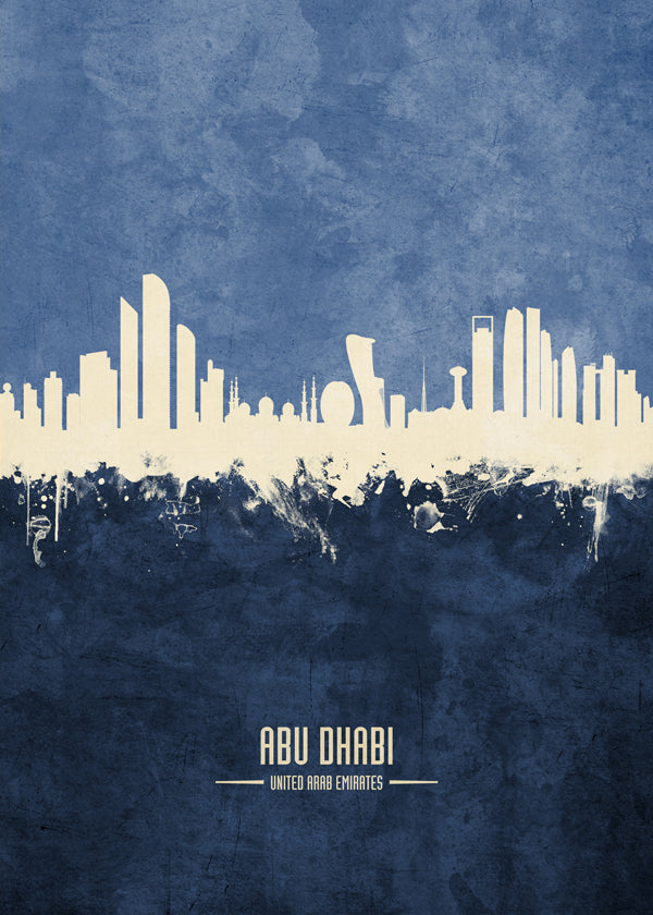 Abu Dhabi Skyline blue