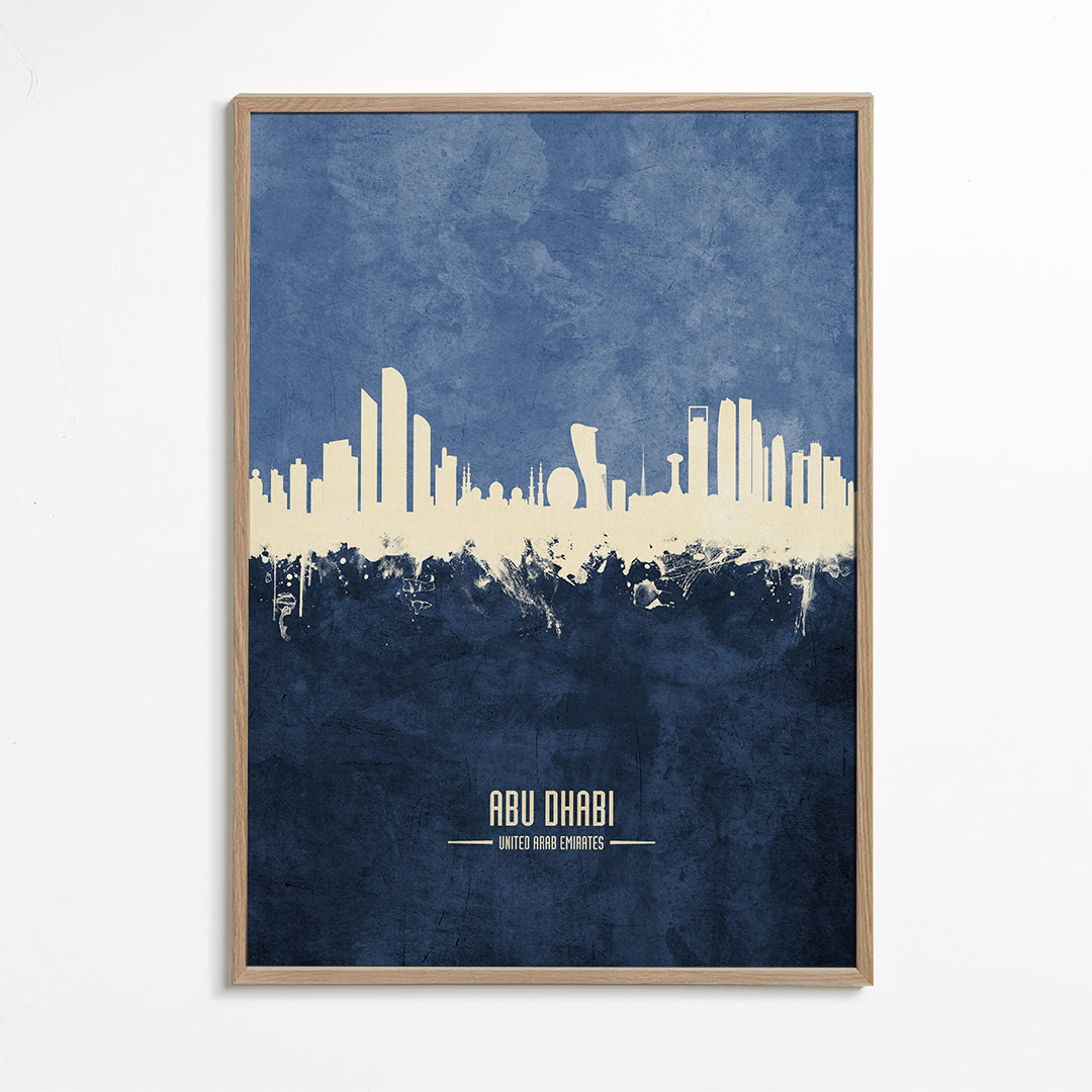 Abu Dhabi Skyline blue