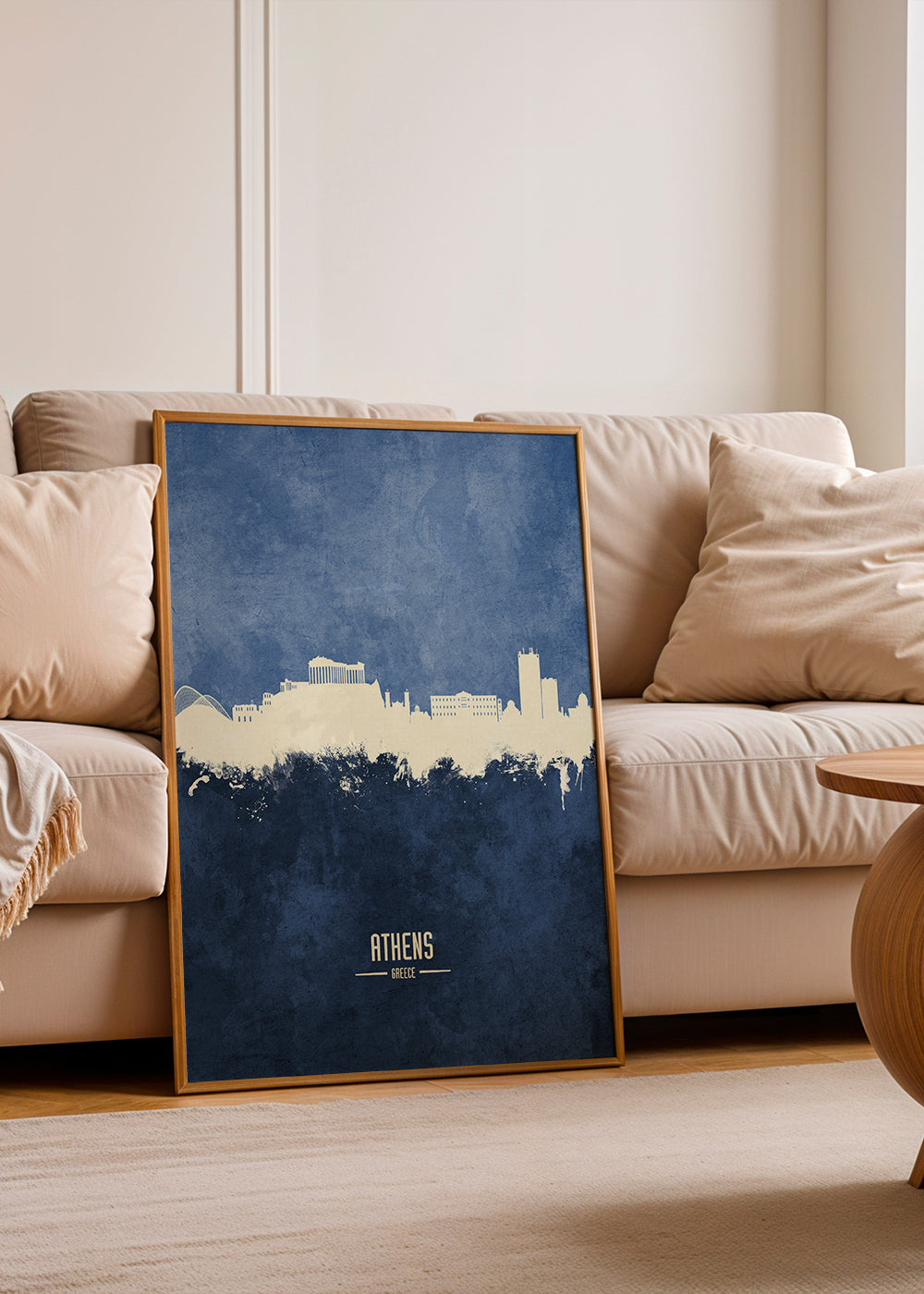 Athens Skyline blue