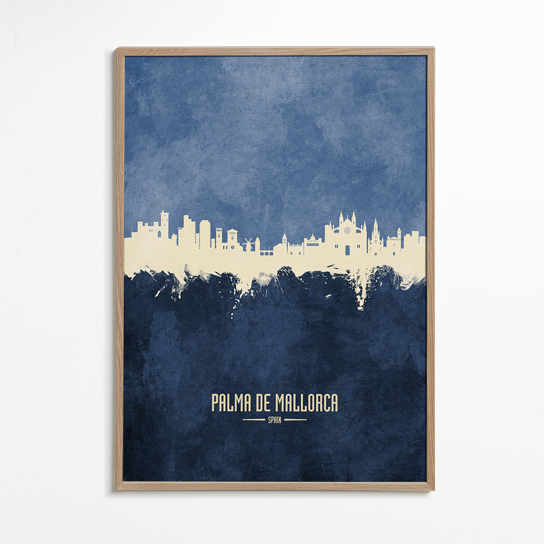 Palma de Mallorca Skyline blue