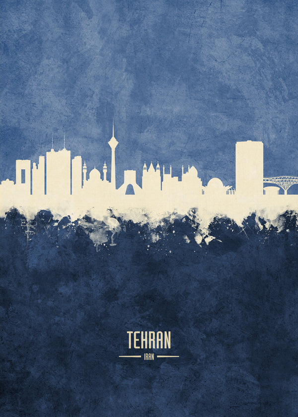 Tehran Skyline blue