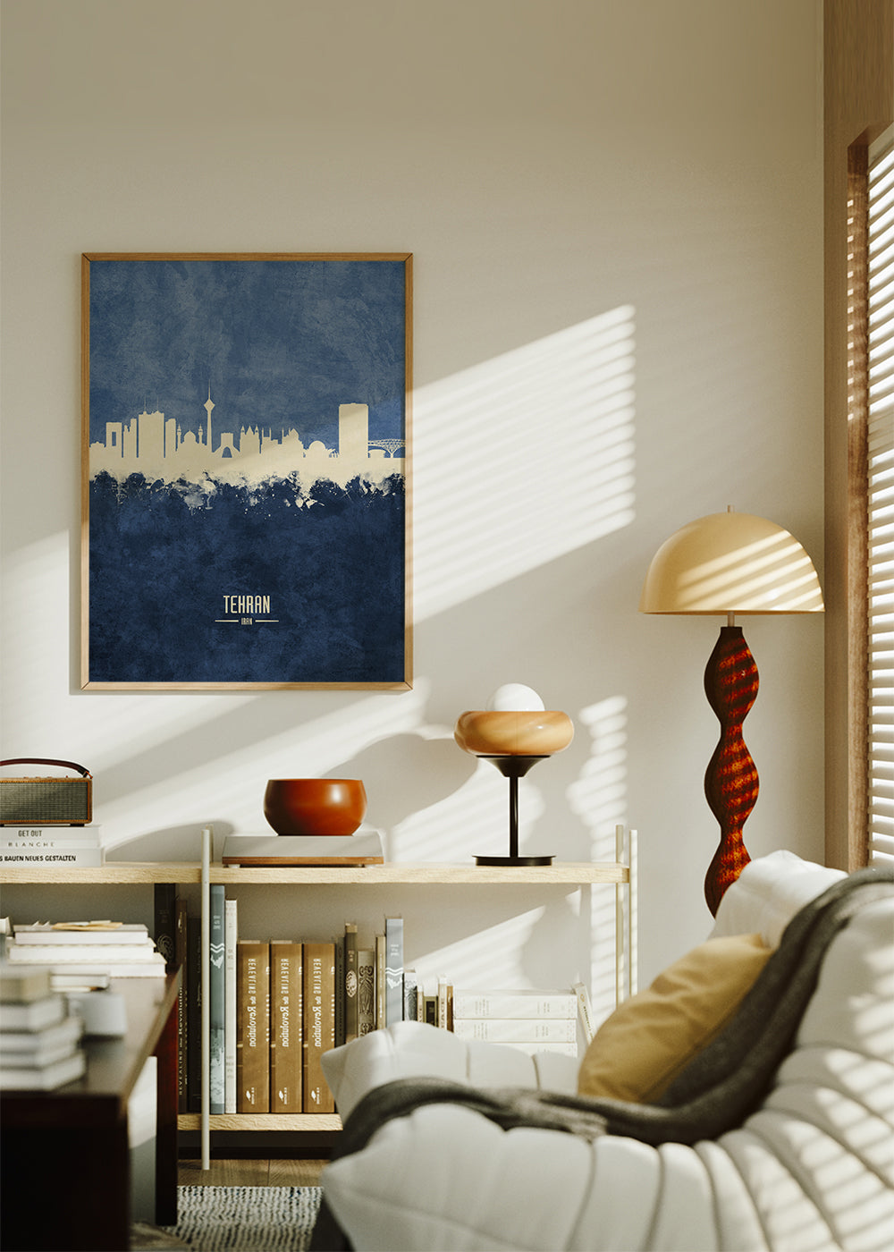 Tehran Skyline blue
