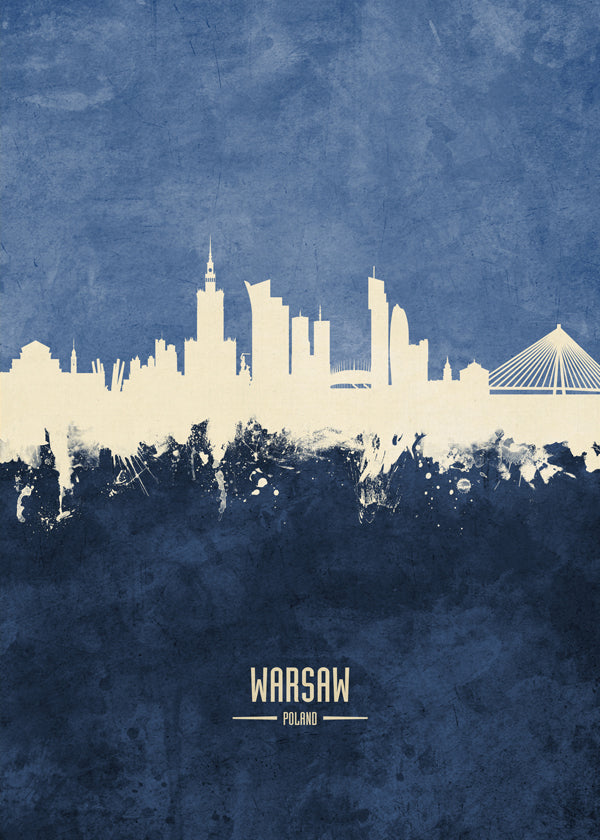 Warsaw Skyline blue