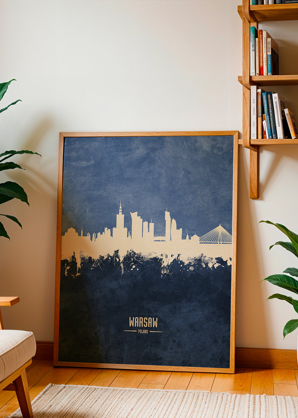 Warsaw Skyline blue