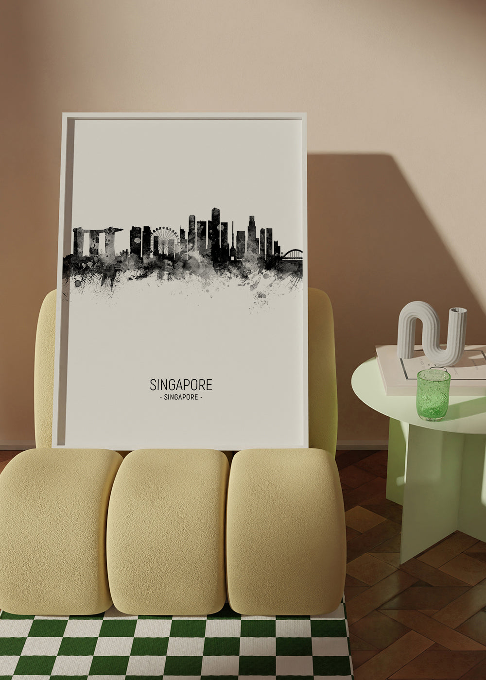 Singapore Skyline black and white