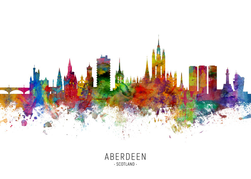 Aberdeen Skyline multicolor