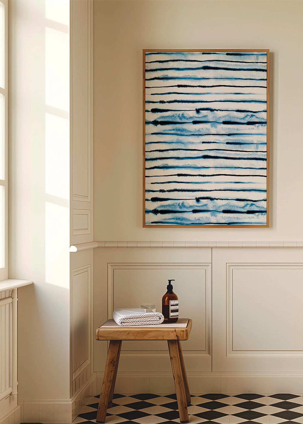 Indigo Electric Ink Stripes