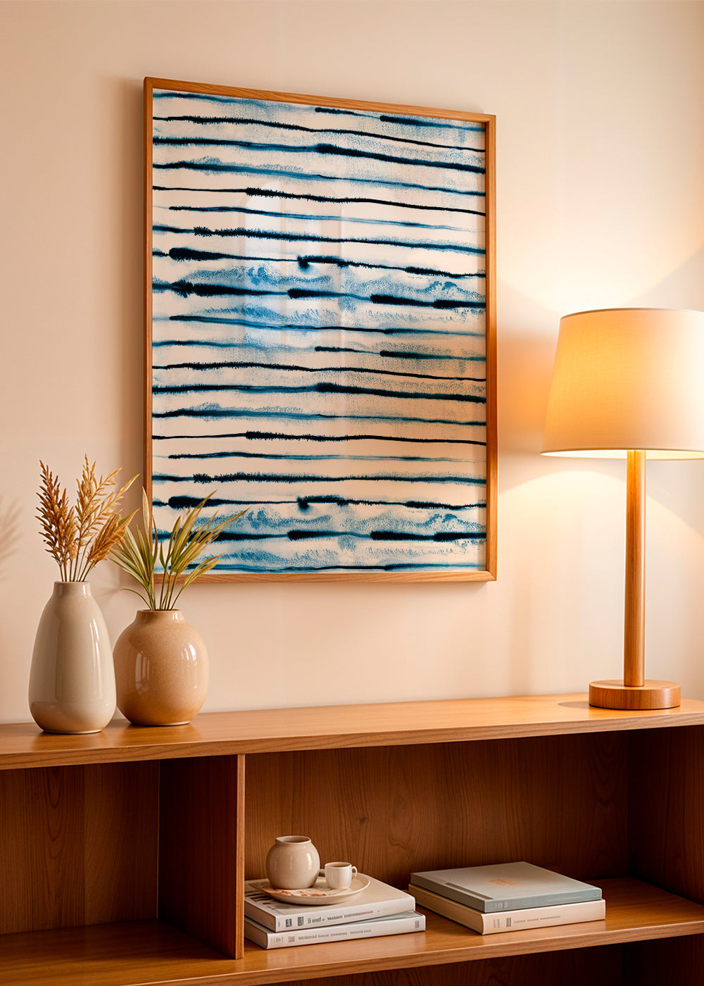 Indigo Electric Ink Stripes