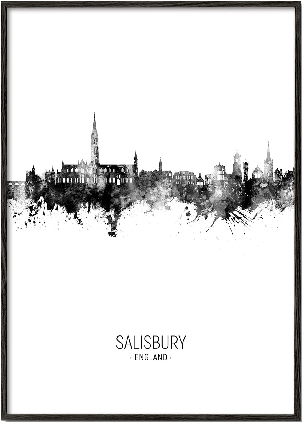 Salisbury Skyline black and white