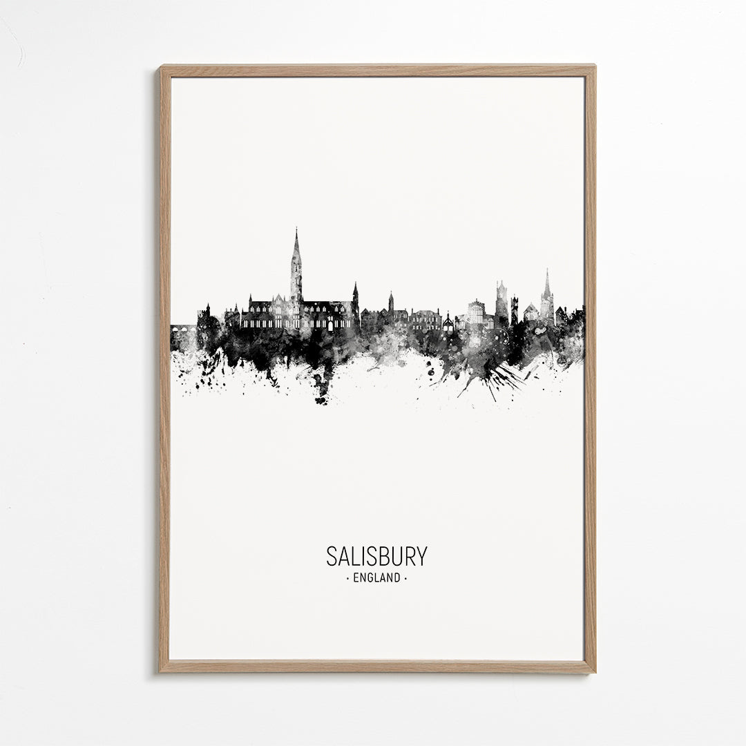 Salisbury Skyline black and white