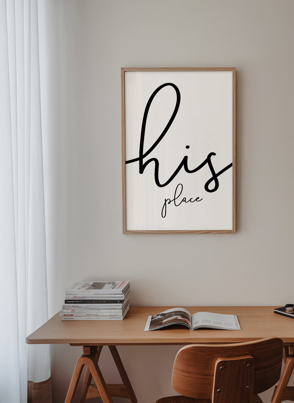 His place