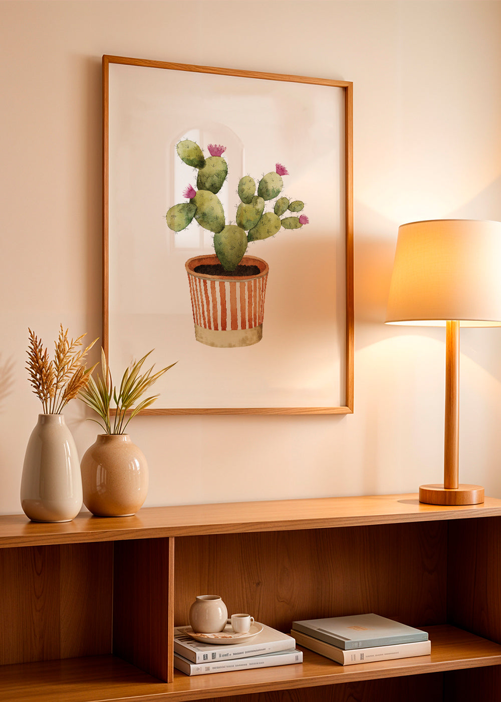 Blooming Potted Cactus