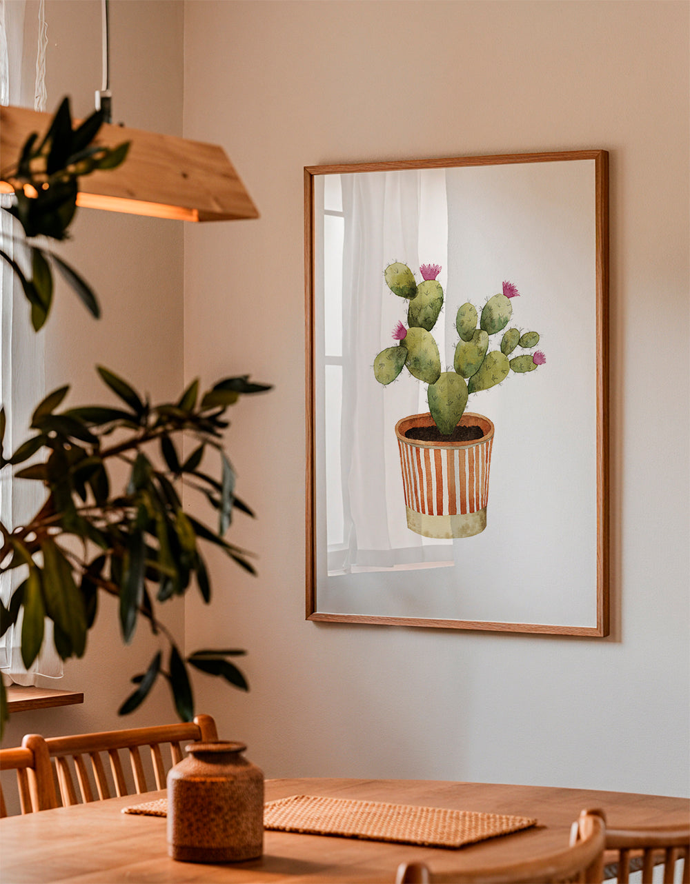 Blooming Potted Cactus