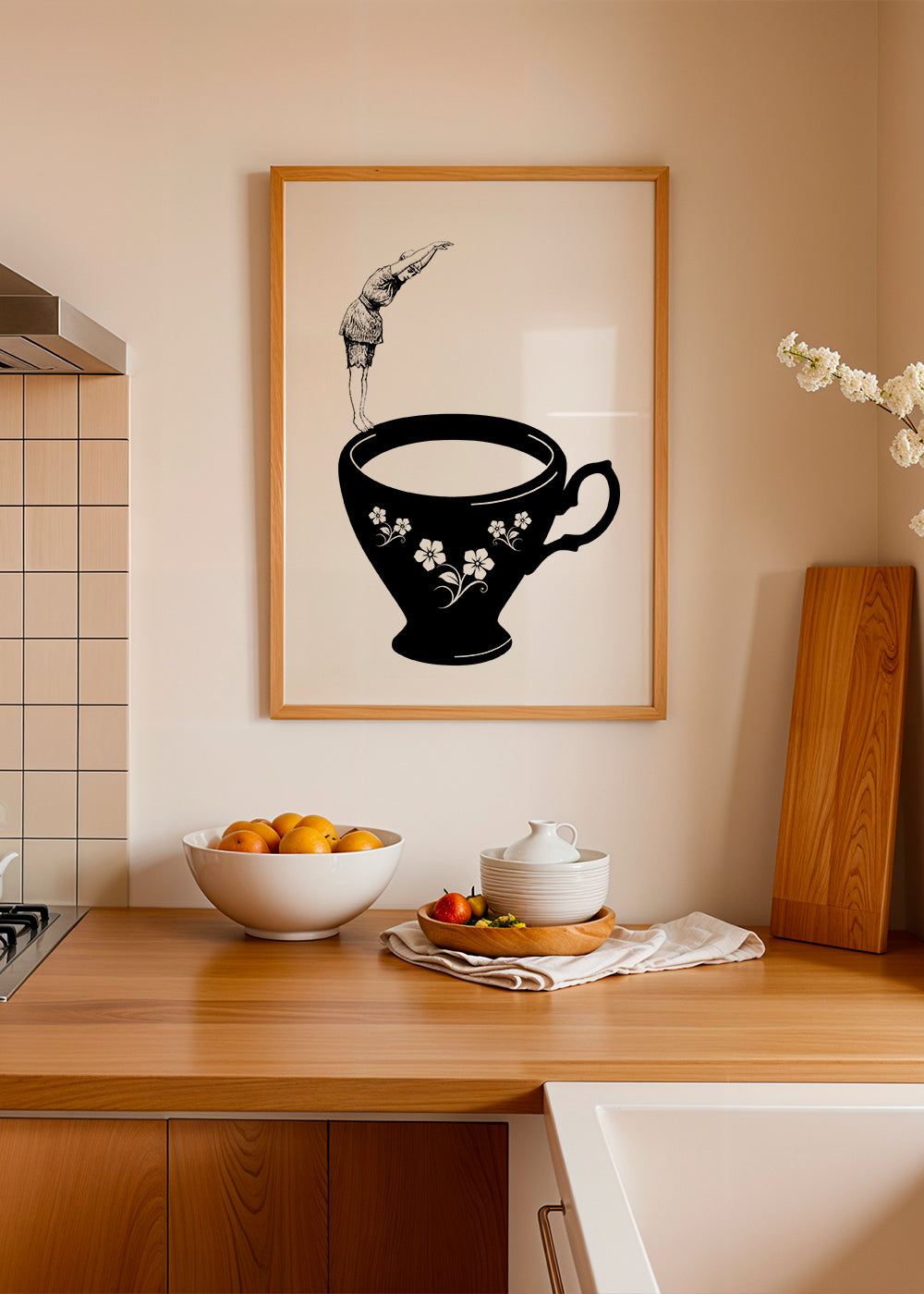 Dive in tea cup