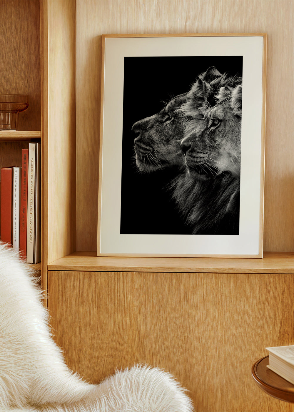 Lion and lioness portrait - Laurent Lothare Dambreville