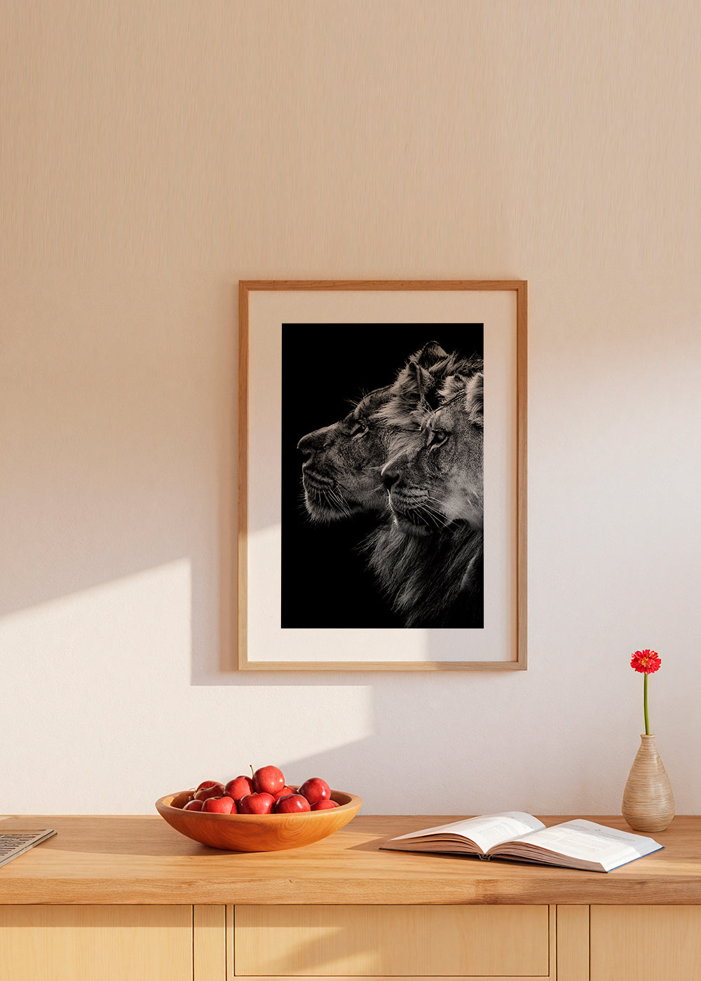 Lion and lioness portrait - Laurent Lothare Dambreville