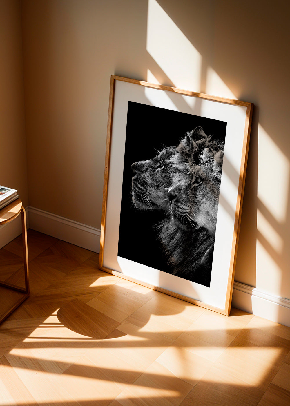 Lion and lioness portrait - Laurent Lothare Dambreville