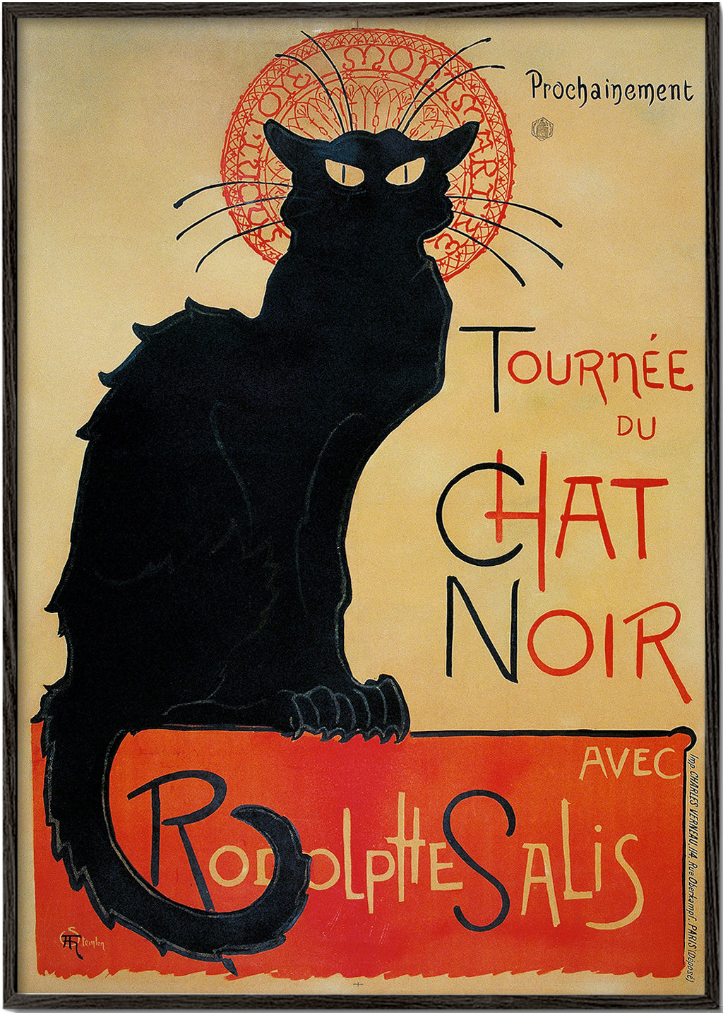 Black cat vintage poster | Wall art, framed prints and posters