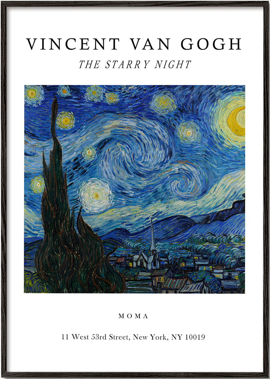 The Starry Night Exhibition White - Van Gogh