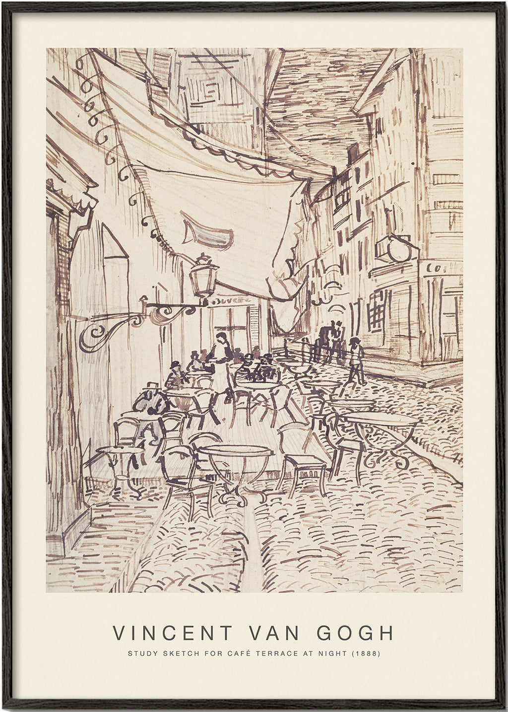 Study Sketch for Café Terrace at Night (Special Edition) - Vincent van Gogh