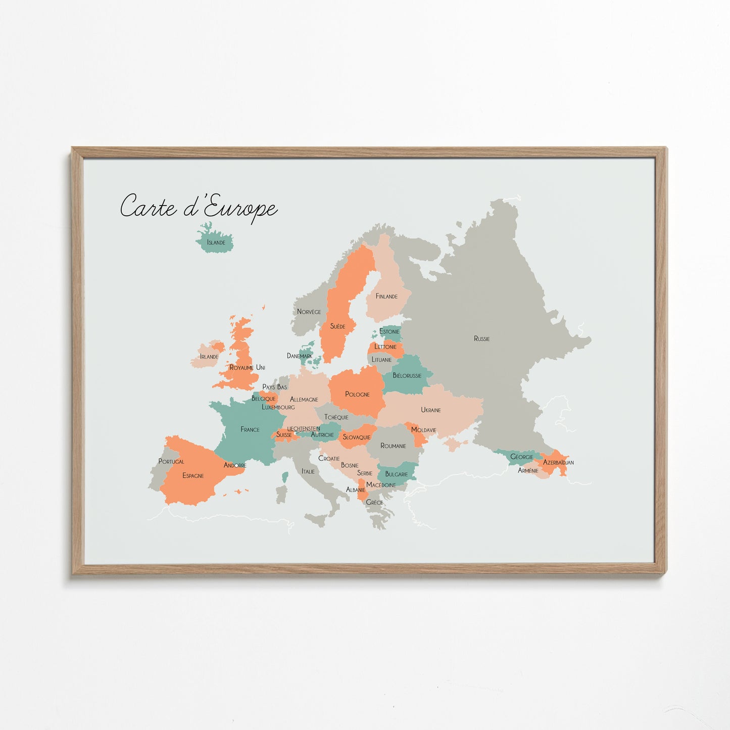 Carte d’Europe (french)