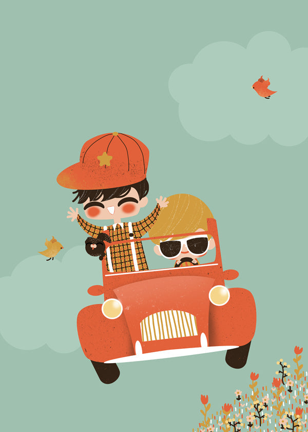 En Route ! 2 boys