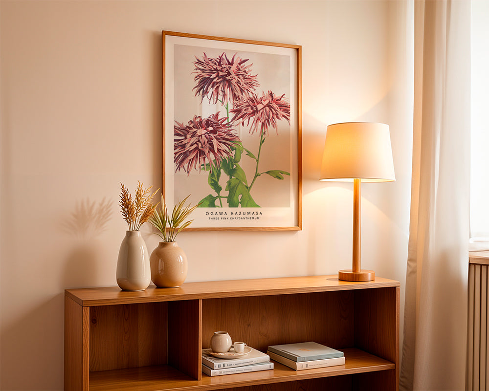 Ogawa Kazumasa THREE PINK CHRYSANTHEMUM